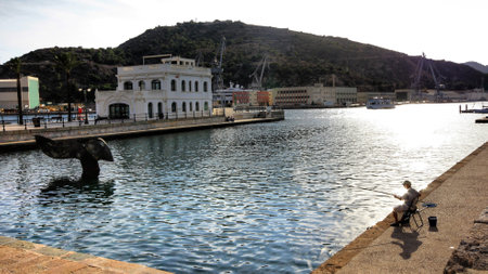 Nice view in the city Cartagena, Spain, Europeのeditorial素材