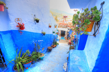 Chefchaouene in Moroccoの写真素材