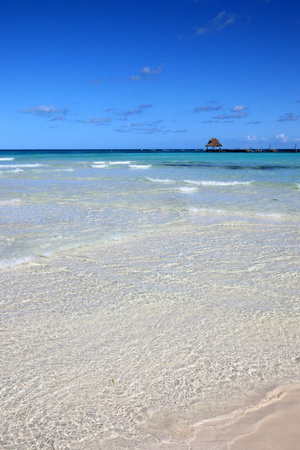 Beautiful beach of Isla Mujeres - Mexicoの写真素材