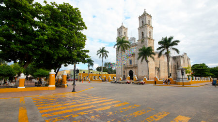 Cathedral in Valladolid - Mexicoの写真素材