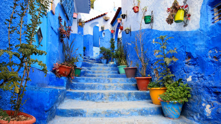 Chefchaouene in Moroccoの写真素材