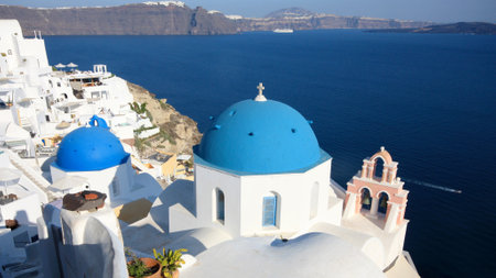 Oia in Santorini (Greece)の写真素材