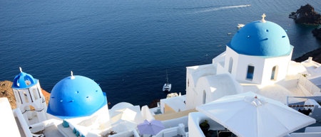 Oia in Santorini (Greece)の写真素材