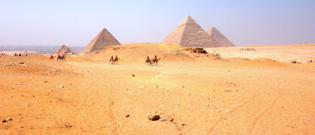 Pyramids of Giza in Cairo - Egyptの写真素材