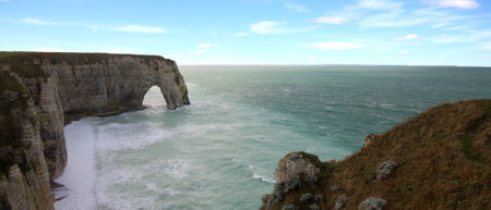 The cliffs of Etretat in Normandy - Franceの写真素材