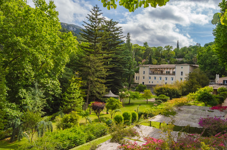 View of La Granja de Esporles the museum of tradition and history of Majorca, Museum retracing the cultural history of the region in 17th century manor house with restaurant and gardensのeditorial素材