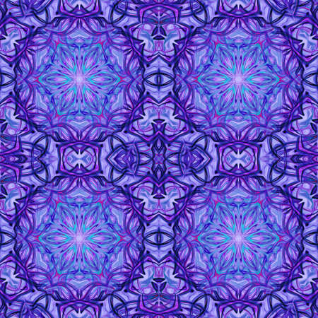 Seamless abstract pattern, symmetrical, intricate and colorful