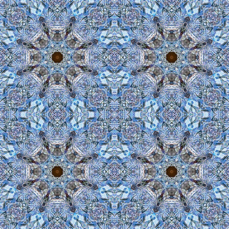 Seamless abstract pattern, symmetrical, intricate and colorful