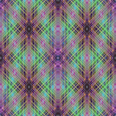 Seamless abstract pattern, symmetrical, intricate and colorful