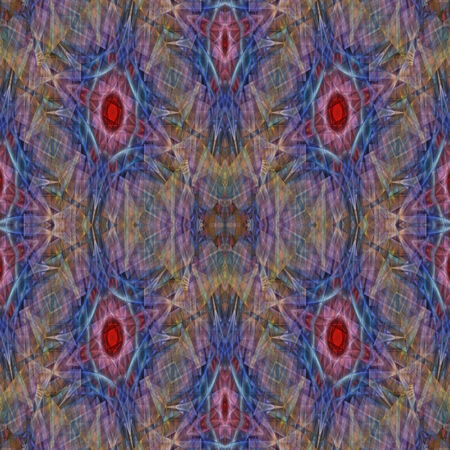 Seamless abstract pattern, symmetrical, intricate and colorfulの写真素材