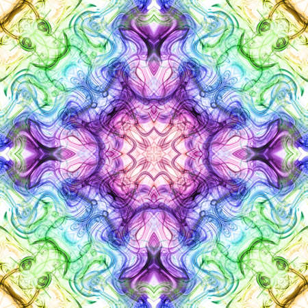 Seamless abstract pattern, symmetrical, intricate and colorful