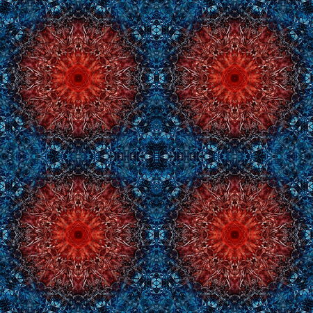 Seamless abstract pattern, symmetrical, intricate and colorful