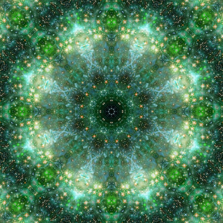 Seamless abstract pattern, symmetrical, intricate and colorful