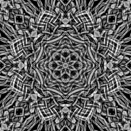 Seamless abstract pattern, symmetrical, intricate and colorful