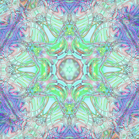 Seamless abstract pattern, symmetrical, intricate and colorful