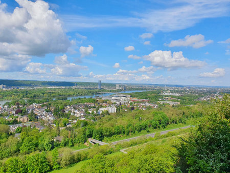 Great view from Siebengebirge over Bonnの写真素材