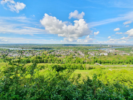 Great view from Siebengebirge over Bonnの写真素材