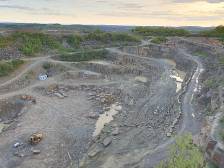 Mystic quarry with a lot machinery