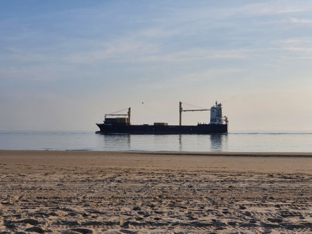 Big Container ship in the seaの写真素材