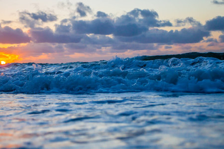 Sunset North Sea beach