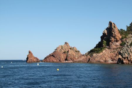 BAY OF THe OULE SUR MER FRENCH RIVIERA FRANCEの写真素材
