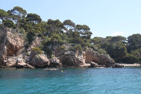 BAY OF THE BILLIONAIRES IN THE CAP D ANTIBES CÔ,TE D AZUR FRANCE の写真素材