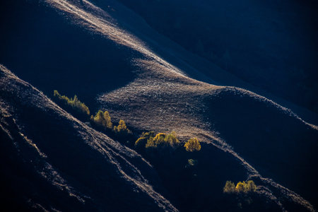 The scenery of Xinduqiao in early autumnの写真素材