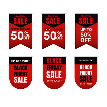 Set of sale promotion banner and tags for shopping day.のイラスト素材