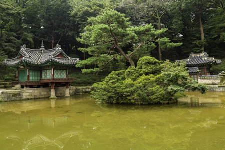 Changdeokgung Secret Garden Pagodas Seoul, South Koreaのeditorial素材