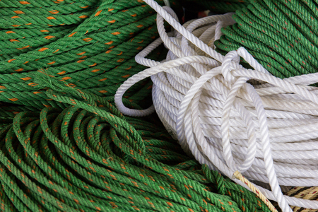 Rope made from plastic of nylon in mechanic storeの写真素材