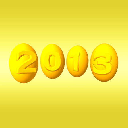 2013 3D Gold with yellow background