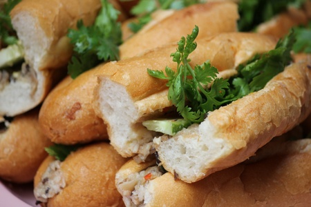 french bread in asian styleの写真素材