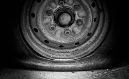 Flat tire の写真素材