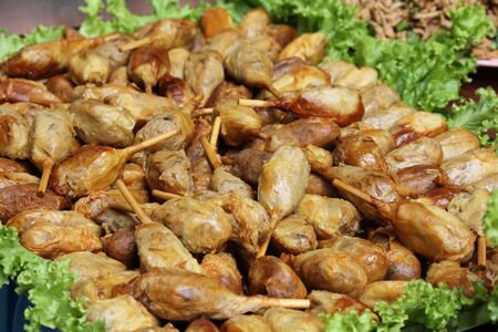 fried vegetarian food look like chickenの写真素材