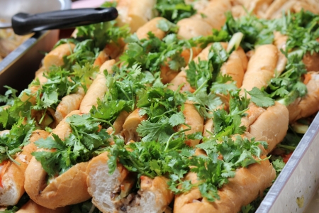 french bread in asian styleの写真素材
