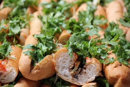 french bread in asian styleの写真素材