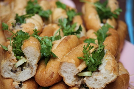 french bread in asian styleの写真素材