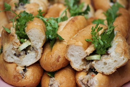 french bread in asian styleの写真素材
