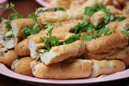 french bread in asian styleの写真素材