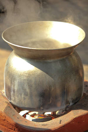 steaming Sticky riceの写真素材