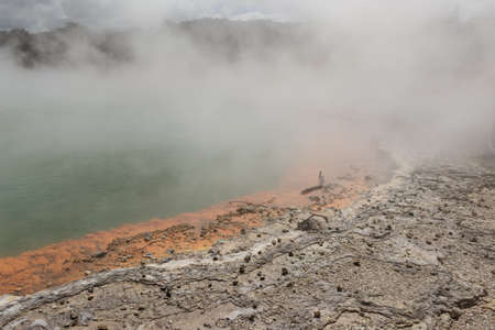 Wai o Tapu the volcanic wonderland in New Zealand.の写真素材