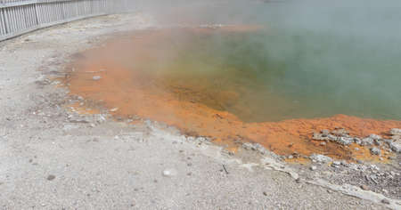 Wai o Tapu the volcanic wonderland in New Zealand.の写真素材