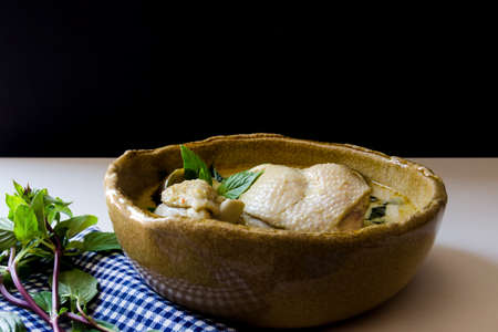 Green Curry With Chicken Recipes.Thai style food.の写真素材