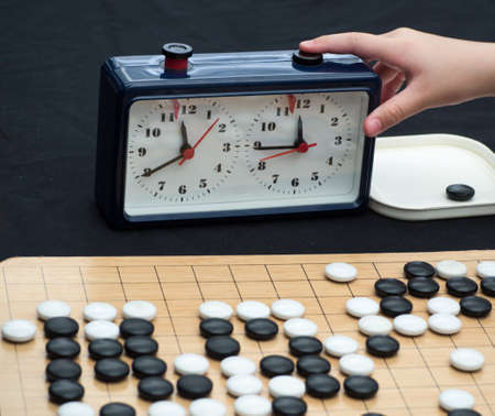 Go game board game that requires cunning to defeat competitors.の写真素材