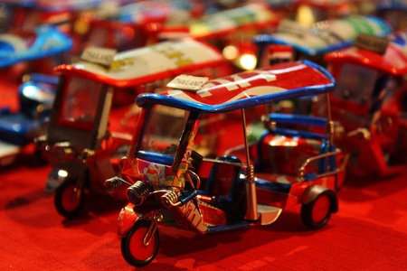 tuk tuk model Thailand.の写真素材