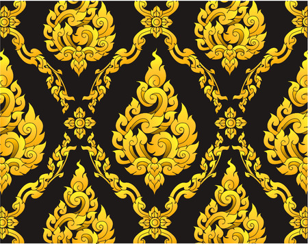 thai design pattern backgroundのイラスト素材