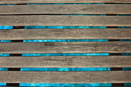 Bridge over the pondの写真素材