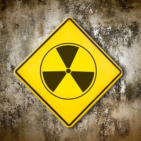 Old sign radiation on wall の写真素材
