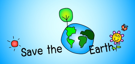 Save the earth conceptのイラスト素材