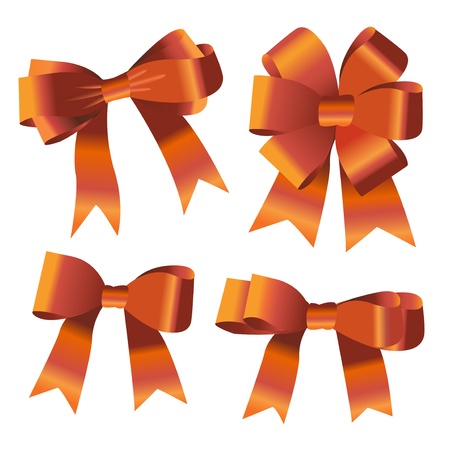the set of ribbon bow のイラスト素材